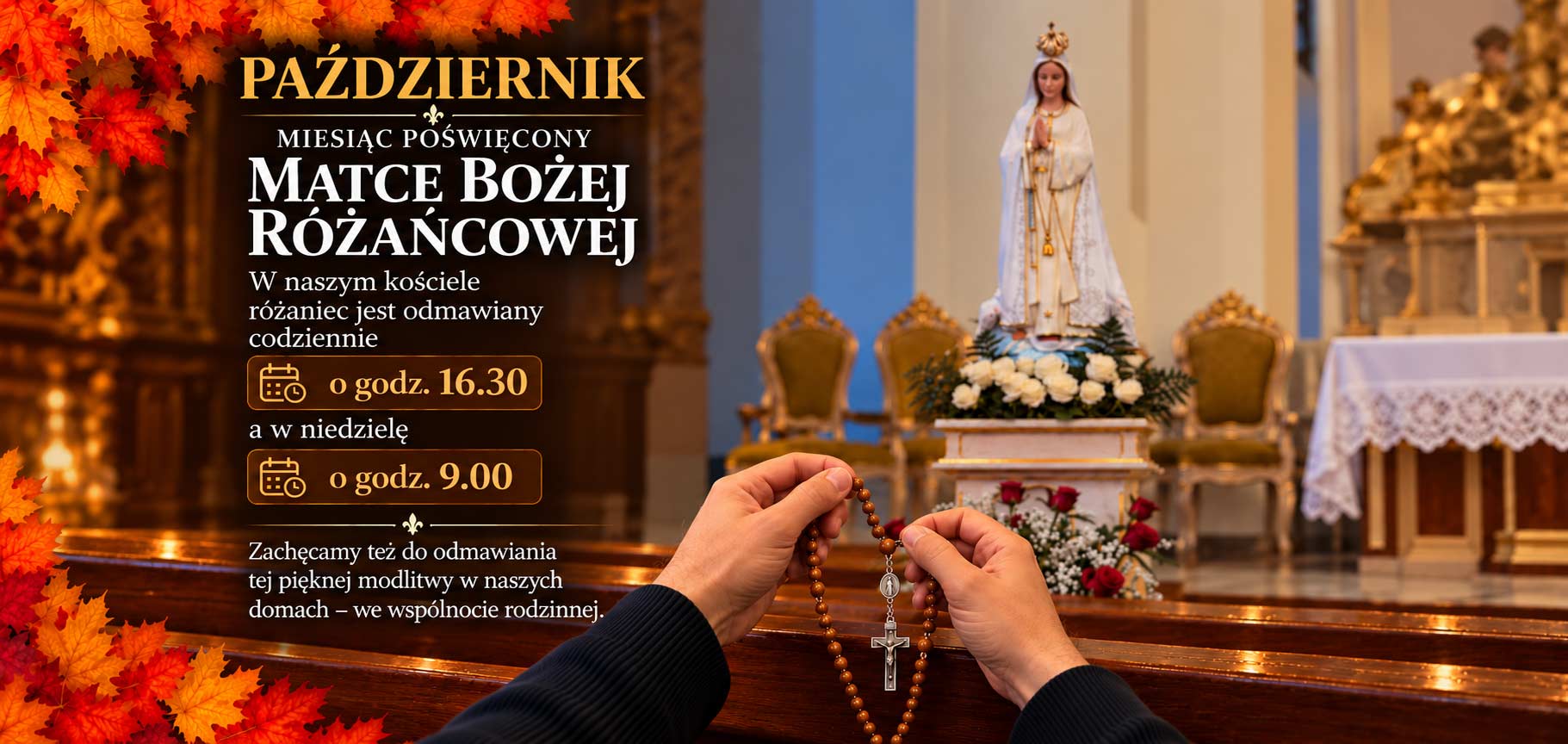 Październik miesiącem odmawiania różańca świetego